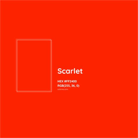 About Scarlet - Color codes, similar colors and paints - colorxs.com