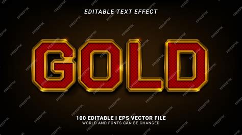 Premium Vector | Gold text effect