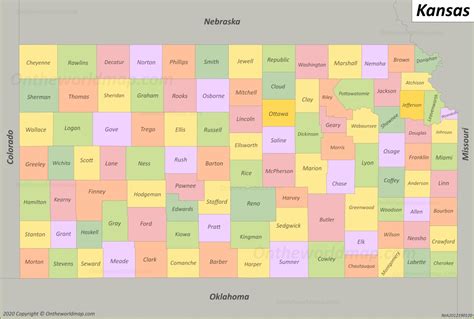 Kansas County Map With Names | sexiezpix Web Porn