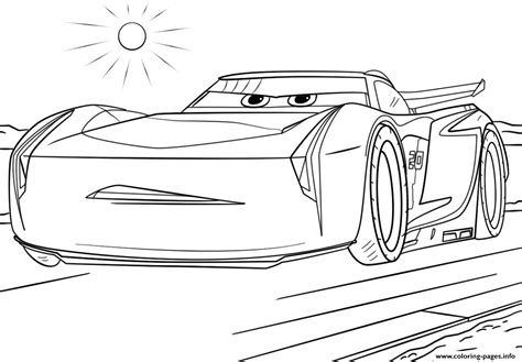 Jackson Storm From Cars 3 Disney Coloring page Printable