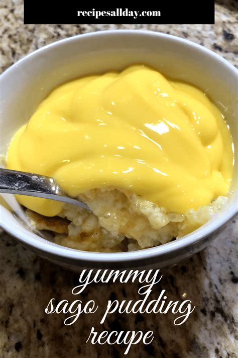 Sago Pudding Recipe - RecipesAllDay | Sago