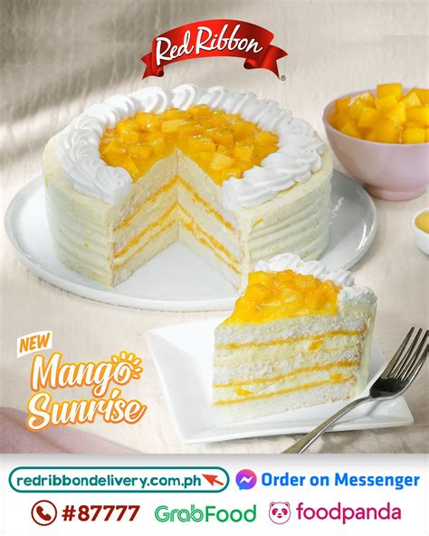 Red Ribbon Mango Cake Size | silenceinformation