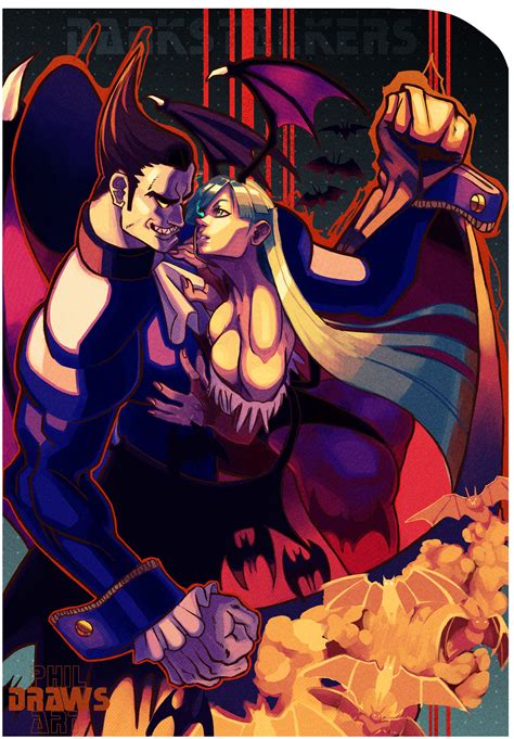 ArtStation - Darkstalkers Demitri n Morrigan