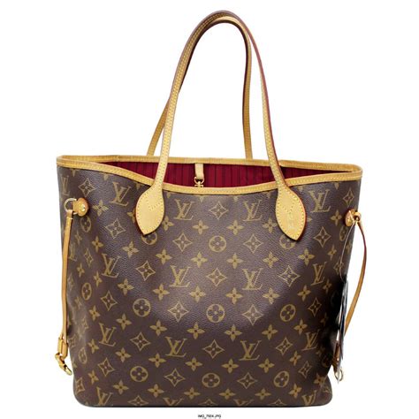 LOUIS VUITTON Neverfull MM Monogram Canvas Tote Shoulder Bag Fuchsia-E4939