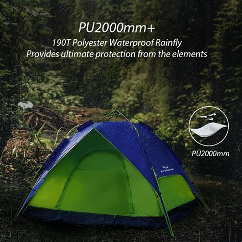 Outdoor Easy Setup Instant Backpacking Tent Waterproof Family Folding ...