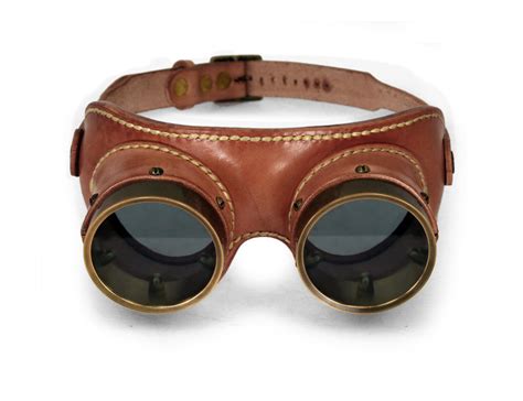 Aviator goggles - tan leather tarnished brass 2 by AmbassadorMann on ...