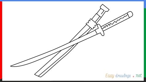 How to draw KATANA step by step for beginners - YouTube