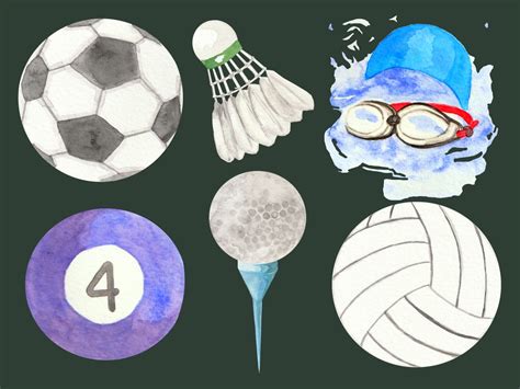 Sports Clip Art Elements in PNG Format, PE, Intramurals, Sports ...