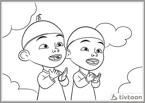 Coloring Pages of Upin Ipin Cartoon Characters