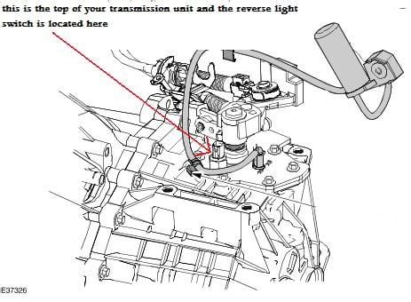 Ford fiesta reverse light switch location