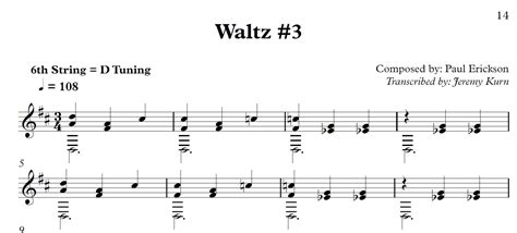 Waltz #3 - Classical Guitar Music - NoteRunner