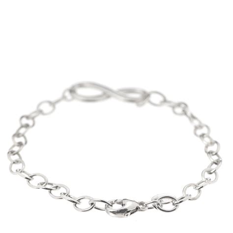 TIFFANY Sterling Silver Infinity Chain Bracelet 639251 | FASHIONPHILE