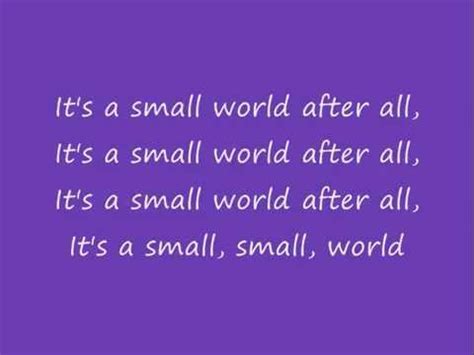 It’s A Small World After All Lyrics | small world lyrics – HONGKONG MUSIC