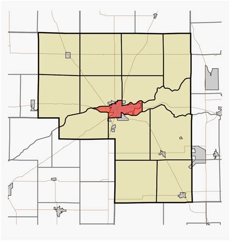 Logansport Indiana Township Map, HD Png Download - kindpng