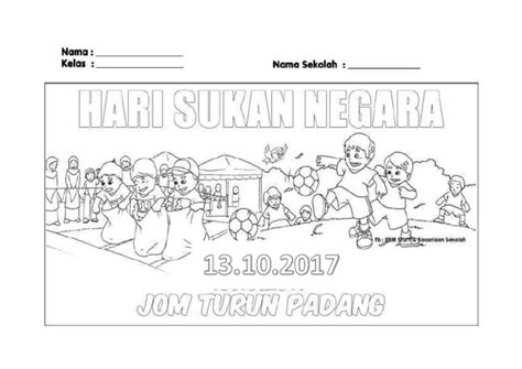 Mewarna Lukisan Poster Hari Sukan Negara Gambar Pertandingan Mewarna ...