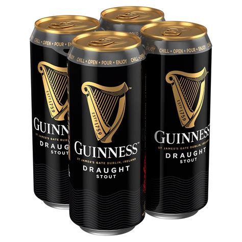 Guinness Draught Stout Beer 4 x 440ml Can | Beer | Iceland Foods