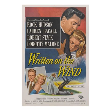 Written on the Wind, US Film Poster For Sale at 1stDibs | written on ...