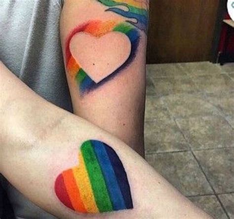 Friend Tattoos - Heart Rainbow Tattoo... - TattooViral.com | Your ...