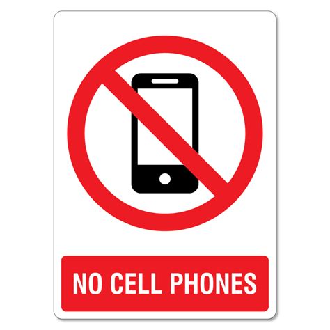 Printable No Cell Phone Sign - Printable Templates