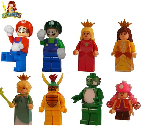 Mario & Luigi Minifigure Super Mario Brothers Figure For Custom Lego ...