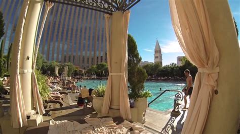 Cabana at the Beautiful Pool Area at The Venetian, Las Vegas - YouTube