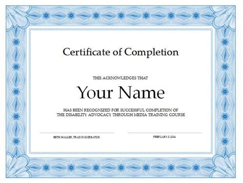 13 Certificate of Completion Templates - Excel PDF Formats