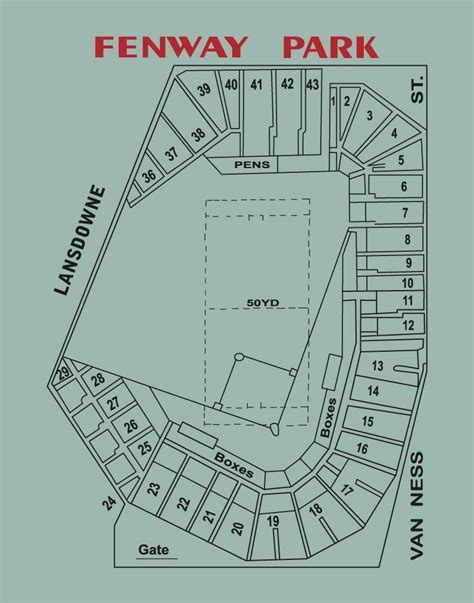 Fenway Park Architectural Layout Print | Pelotero, Dodgers, Humor