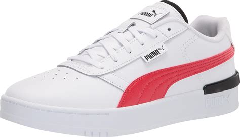 PUMA Men's Clasico Sneaker, Puma White-high Risk Red-puma Black, 5 UK ...