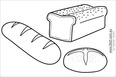 Bread Loaf Coloring Page Sketch Coloring Page