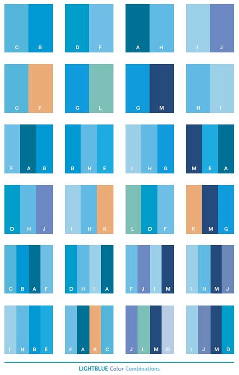 Light blue color schemes, color combinations, color palettes for print ...