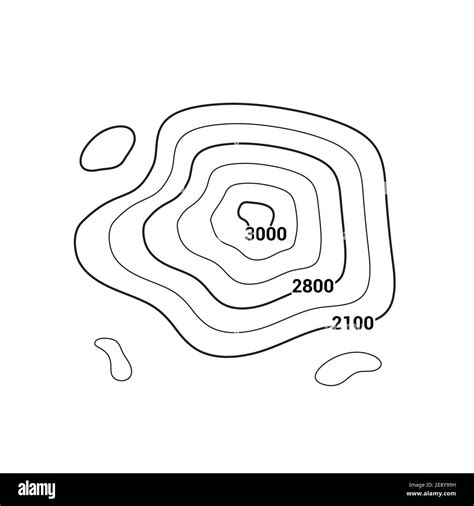 Topographic map contour vector mountain geographic relief background ...