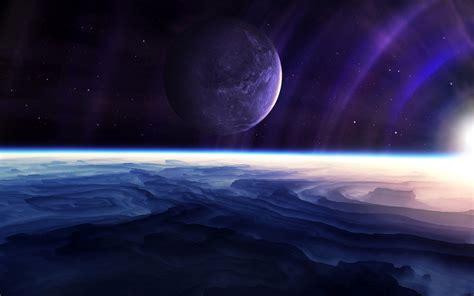 space, digital, sky, Planetscape, nature, horizon, planet - space, star ...