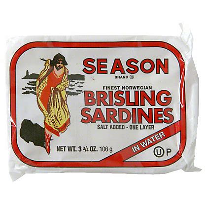 Season Finest Norwegian Brisling Sardines IN Water, 3.75 oz – Central ...