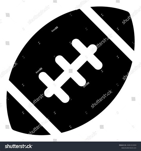 American Football Oval Shape Ball Layout Stock Vector (Royalty Free ...