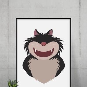 LUCIFER Cat Minimalist Print Portrait Poster Printable Wall Art ...