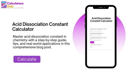 Acid Dissociation Constant Calculator: Simplifying Calculations