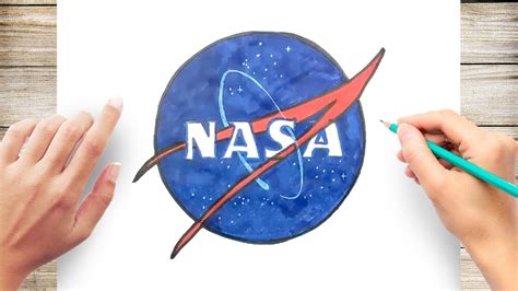 How To Draw Nasa Logo Using Simple Paint Program Drawing Nasa Logo ...