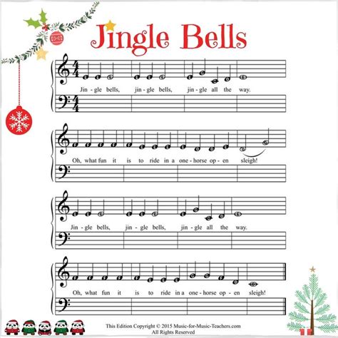 Jingle Bells - Free Piano Music for Kids | Beginner Piano Songs en 2019 ...