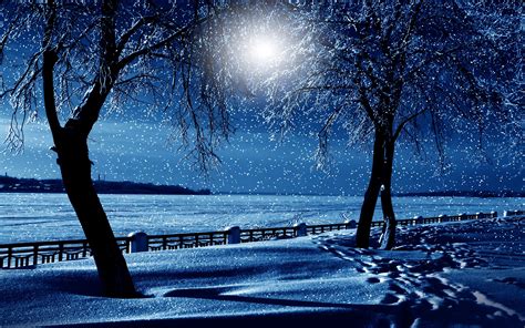 Snowy Night Wallpaper (69+ pictures) - WallpaperSet