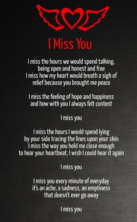 I Miss You Poems For Boyfriend