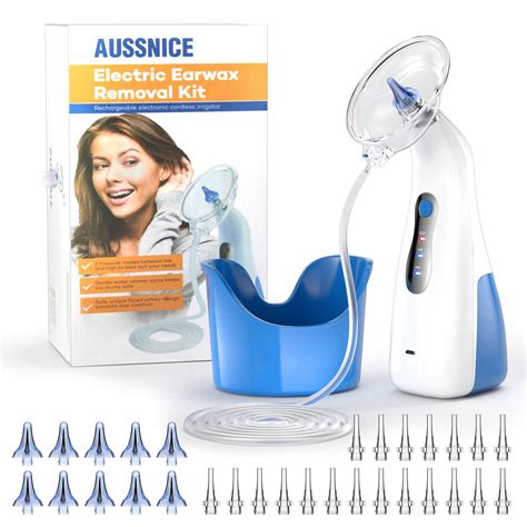 Buy AUSSNICE Electric Ear Wax Removal Tool Kit - Rechargeable Earwax ...