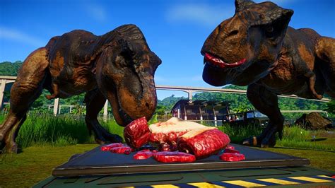 2 T Rex vs 2 Albertosaurus, 2 Spinosaurus - Jurassic World Evolution ...