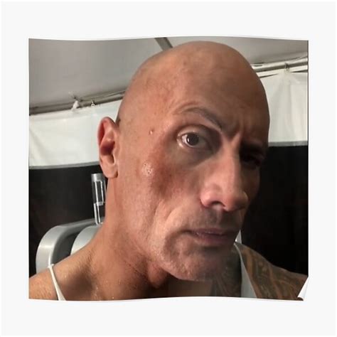 "The rock eyebrow meme" Poster for Sale by kamilesz | Redbubble