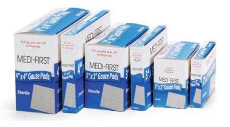 Sterile Gauze Pads, Available as Box of 10 or 25 Singles, 2" x 2", 3" x ...