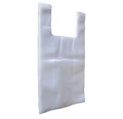 W Cut Color: White Plain Plastic Carry Bag, Capacity: 5 Kg at Rs 140 ...