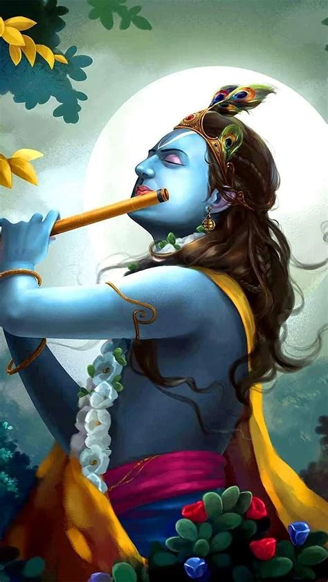 Lord Krishna With Flute Wallpapers