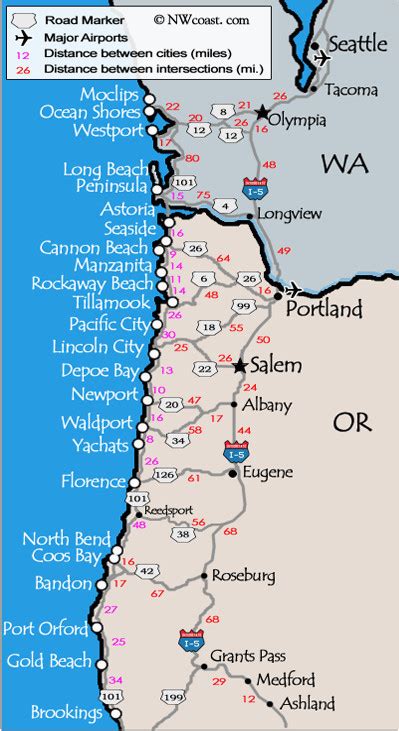 Oregon Coast Map Google | secretmuseum