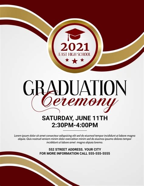 Graduation Flyer | Graduation invitation design, School invitation card ...