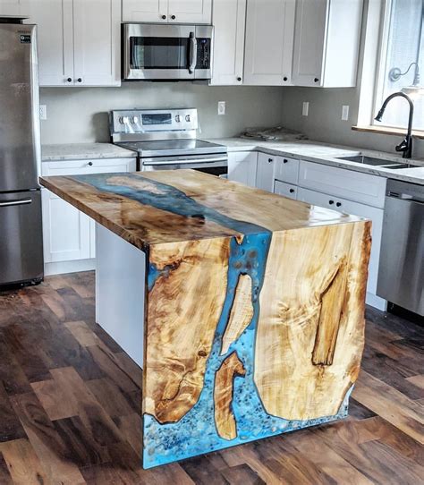 Would you love a resin/wood countertop in your kitchen? . . . #resin # ...