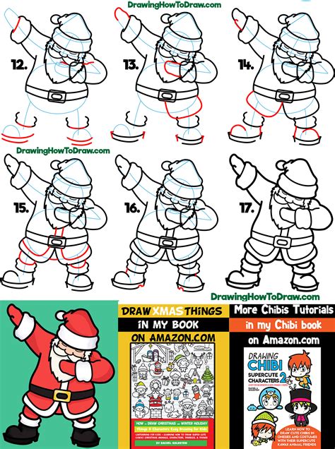 How to Draw Santa Dabbing Easy Steps Drawing Tutorial for Beginners ...